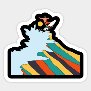 Ride the surf Sticker